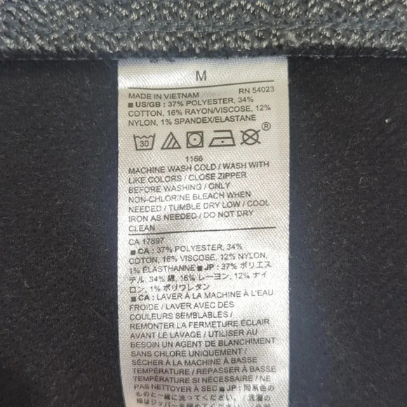 Banana Republic Herringbone Side Zip Pants, Color Black Gray Size M - Picture 14 of 14